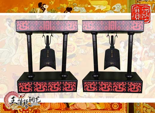 單件編鐘工藝品、外賓禮品、中國(guó)青銅編鐘